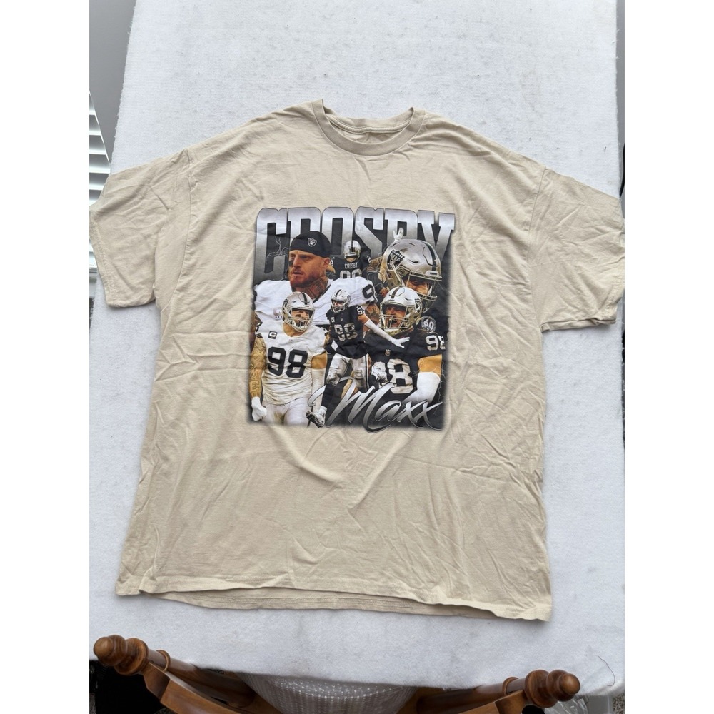 Maxx Crosby Raiders Shirt #98 Mens 2XL Graphic Tee